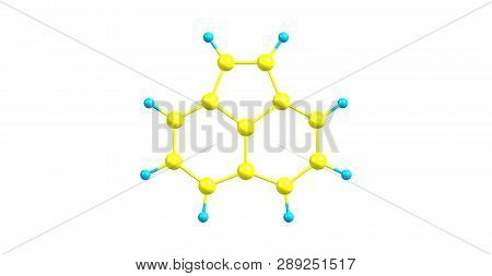 Acenaphthylene Molecular Structure Isolated On White