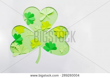 Happy St.patricks Day Shamrock Text Greeting Card