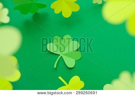 Happy St.patricks Day Shamrock Text Greeting Card