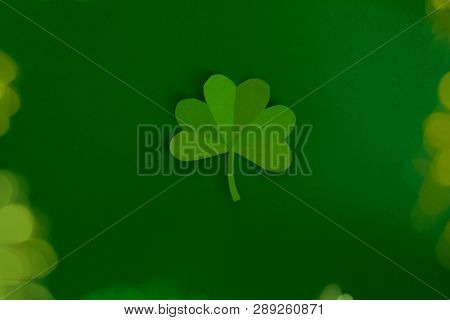 Happy St.patricks Day Shamrock Text Greeting Card
