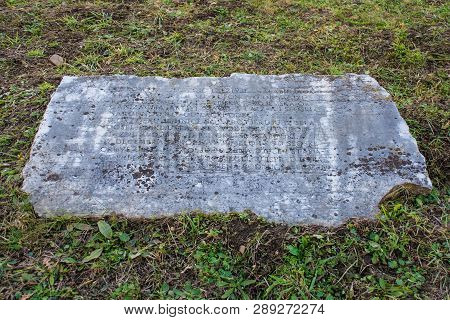 Slabinja, Croatia - January 2nd 2019. A Plaque Which Is Part Of The Monument To Fallen Fighters And 