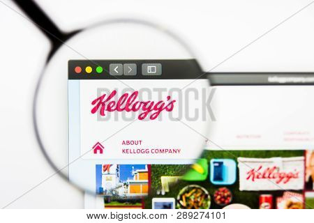 Los Angeles, California, Usa - 13 March 2019: Illustrative Editorial, Kellogg Website Homepage. Kell