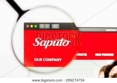 Los Angeles, California, Usa - 13 March 2019: Illustrative Editorial, Saputo Website Homepage. Saput