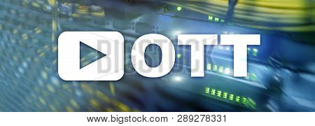 Ott, Iptv, Video Streaming Over The Internet. Web Site Header.