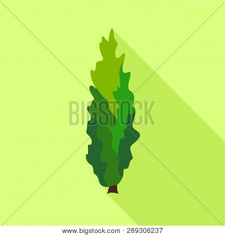 Long Tree Icon. Flat Illustration Of Long Tree Icon For Web