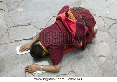 Tibetanske Pilgrim i Lhasa