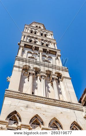 Cathedral Of St. Duje And The Old City In The City Of Split. Croatia.