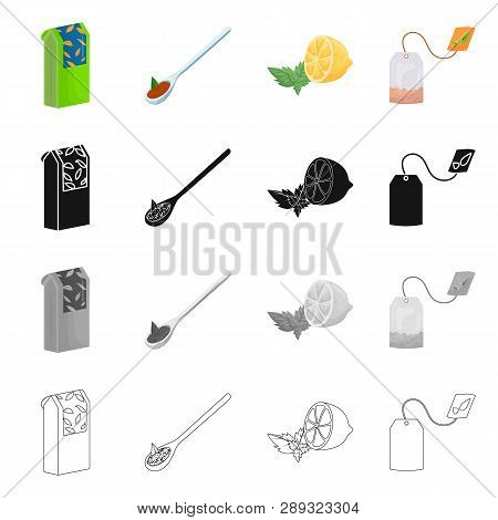 Vector Design Of Healthy And Floral  Logo. Collection Of Healthy And Gradient Vector Icon For Stock.