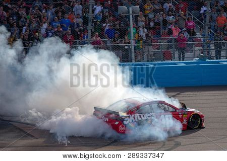 March 10, 2019 - Avondale, Arizona, USA: Kyle Busch (18) wins the Ticket Guardian 500 at ISM Raceway in Avondale, Arizona.