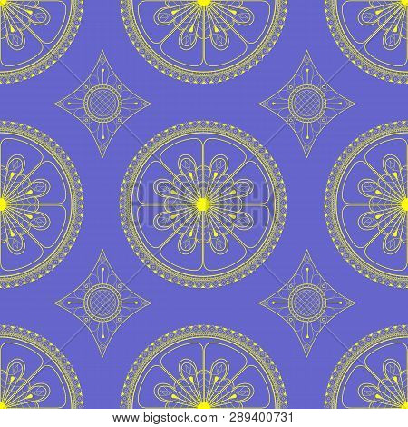 Mandala Floral Pattern For Background Or Postcard, Ornament