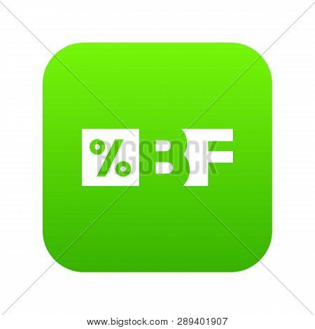 Letters Bf Black Friday And Percentage Icon. Simple Illustration Of Letters Bf Black Friday And Perc