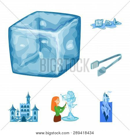 Vector Illustration Of Frost And Water  Icon. Set Of Frost And Wet  Vector Icon For Stock.