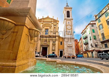 Cathedral Sainte-réparate And Place Rossetti Square In Nice View, Cote D Azur, France