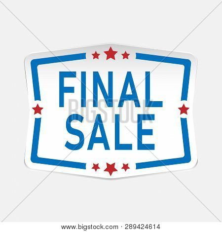Final Sale Paper Web Lable Badge Isolated