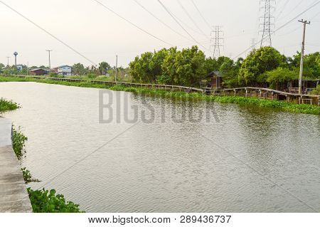 Khlong Preng Canal In Country Chachoengsao Thailand