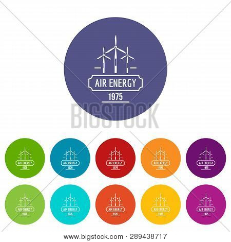 Air Energy Icons Color Set Vector For Any Web Design On White Background