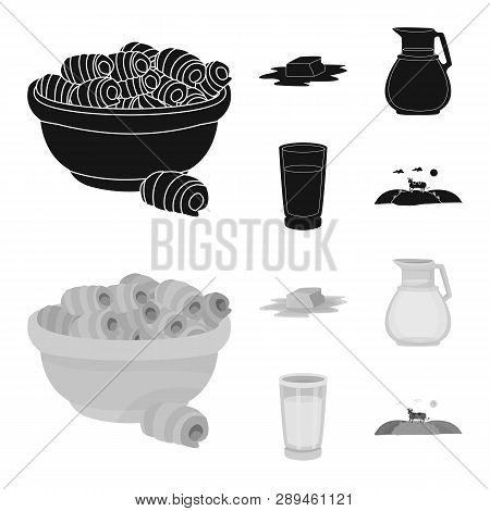 Isolated Object Of Creamy And Product Logo. Collection Of Creamy And Farm Stock Symbol For Web.