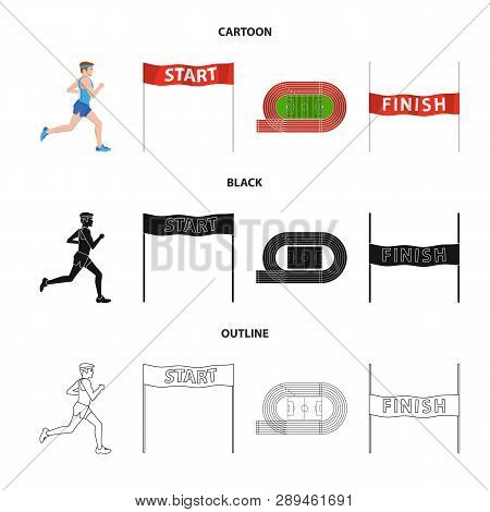 Vector Design Of Sport  And Winner Symbol. Collection Of Sport  And Fitness  Stock Vector Illustrati