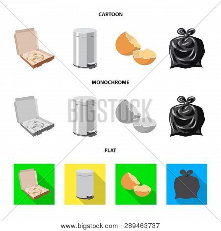 Vector Design Of Dump  And Sort Logo. Set Of Dump  And Junk Stock Vector Illustration.