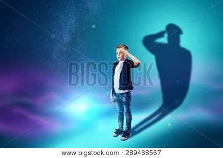 The Choice Of Profession, The Future Of The Child. The Boy Dreams Of Becoming A Military Man. The Co