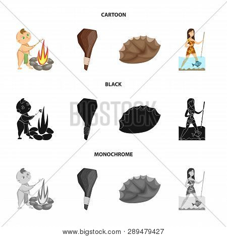 Vector Design Of Evolution  And Prehistory Icon. Set Of Evolution  And Development  Stock Vector Ill