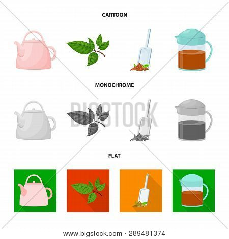 Vector Illustration Of Healthy And Floral  Logo. Set Of Healthy And Gradient Stock Vector Illustrati