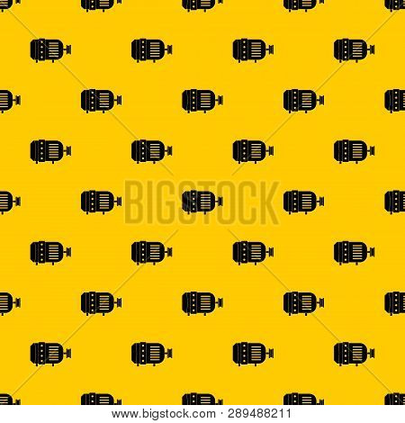 Electric Motor Pattern Seamless Vector Repeat Geometric Yellow For Any Design