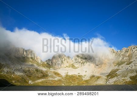 Acherito Lake in Oza Valley, Pyrenees in Spain.