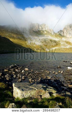 Acherito Lake in Oza Valley, Pyrenees in Spain.