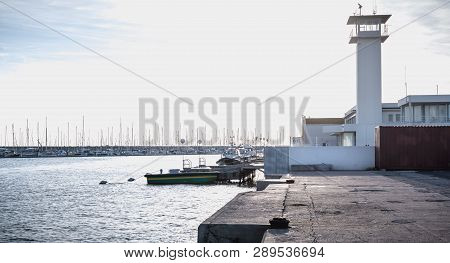 Control Tower Of The Port Of Sete, France
