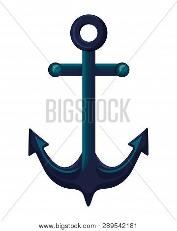 Marine Heavy Anchor Cartoon Vector Illustration Graphic Design