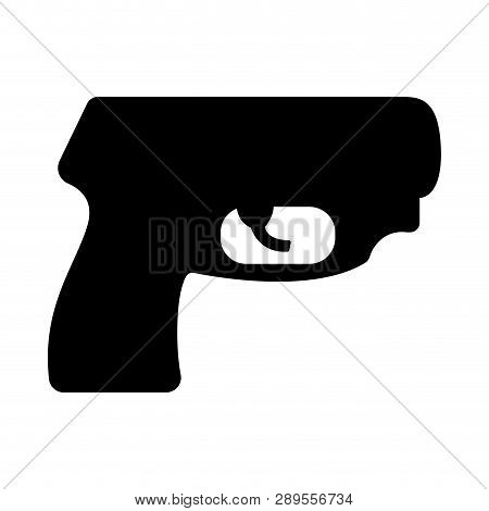 Isolated Pistol Icon Image. Vector Illustration Design
