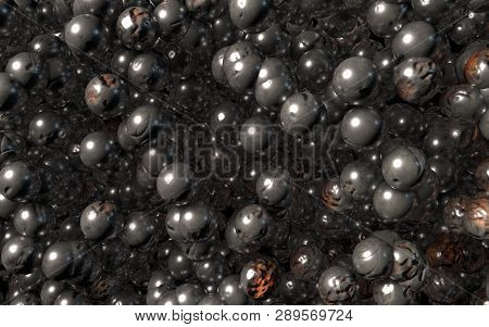 Steel Rusty Ball 3D Illustration Texture Render
