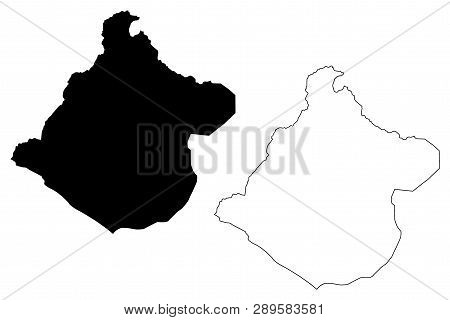 Department Of Tacna (republic Of Peru, Regions Of Peru) Map Vector Illustration, Scribble Sketch Tac