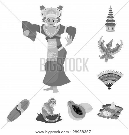 Vector Design Of Traditional And Island Sign. Collection Of Traditional And Indonesia Stock Vector I