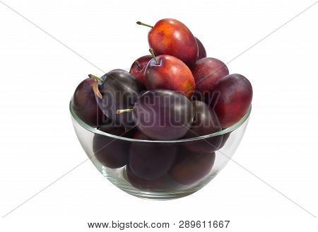Beautiful Fresh Plum On A Light Background