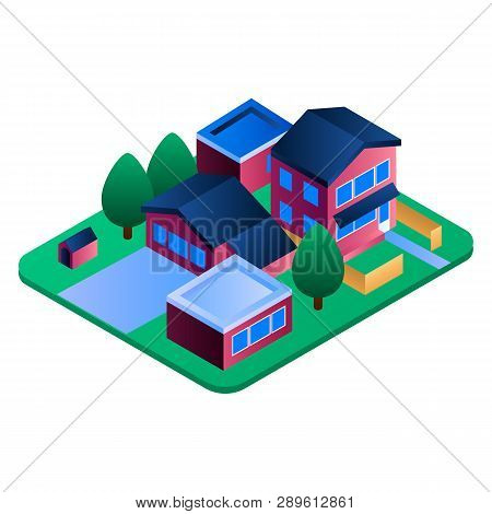 Eco Residence Region Icon. Isometric Of Eco Residence Region Icon For Web Design Isolated On White B