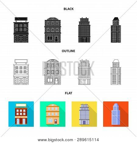 Vector Illustration Of Municipal And Center Icon. Set Of Municipal And Estate   Vector Icon For Stoc