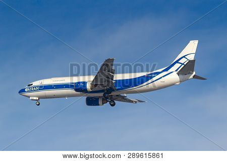 Moscow, Russia - March 14, 2019: Aircraft Boeing 737-400f Vq-bvf Of Atran - Aviatrans Cargo Airlines