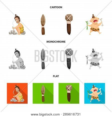 Vector Design Of Evolution  And Prehistory Symbol. Set Of Evolution  And Development  Stock Symbol F