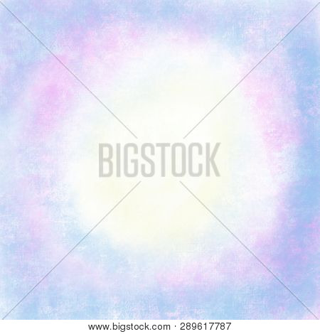 Abstract Raster Illustration Explosion Star On A Blue Watercolor Background