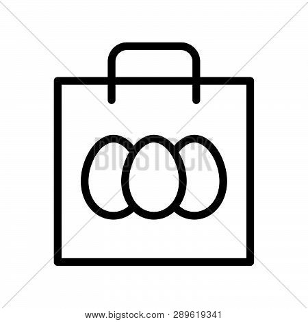 Easter Bag Vector, Easter Line Style Icon Editable Stroke