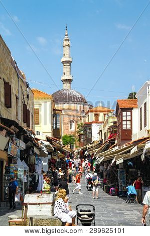Suleiman Mosque In The Capital Of The Island Of Rhodes. Greece Suleiman Mosque In The Capital Of The