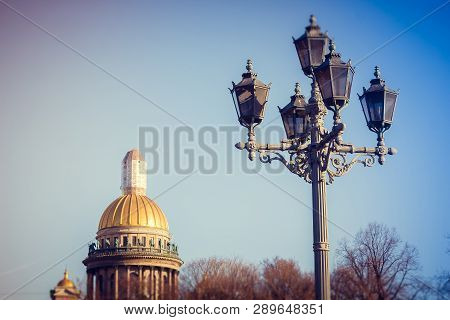 Lantern Vintage St. Petersburg. City Lighting. Beautiful Lantern
