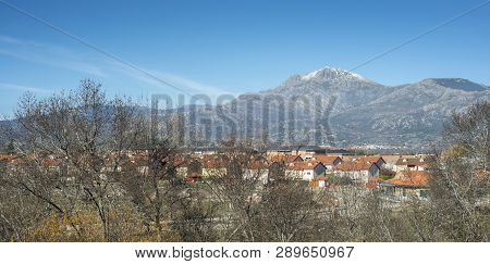 Views Of The City Of Cerceda, In The Province Of Madrid, Spain. In The Background It Can Be Seen The