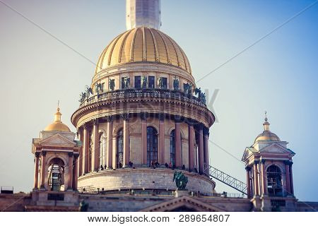 St. Isaacs Cathedral St. Petersburg. Historical Buildings Of St. Petersburg. Temple. Russia, St. Pet