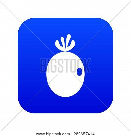 Feijoa Fruit Icon Digital Blue For Any Design Isolated On White Illustration