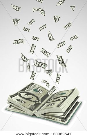 ภาพประกอบของดอลลาร์ตั๋วเดินทางออกจากบัญชีที่เปิด