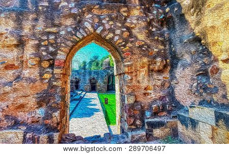 New Delhi, India - November 25: Tomb Of Alauddin Khalji At Qutub Minar Complex On November 25, 2018 