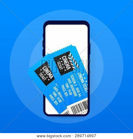 Online Cinema, Internet Streaming. Web Banners, Web Sites, Printed Materials. Vector Stock Illustrat